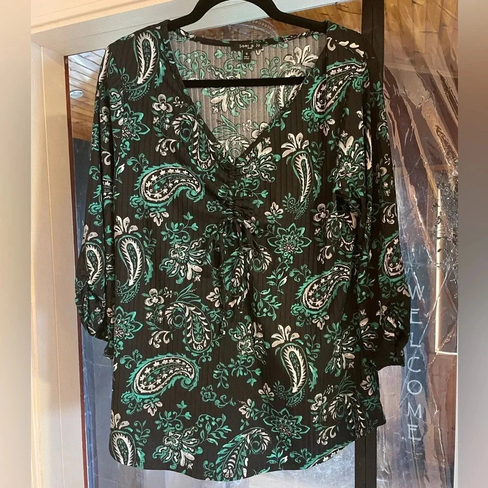 Sami & Jo, 3/4 Sleeve Blouse, Sz 1x